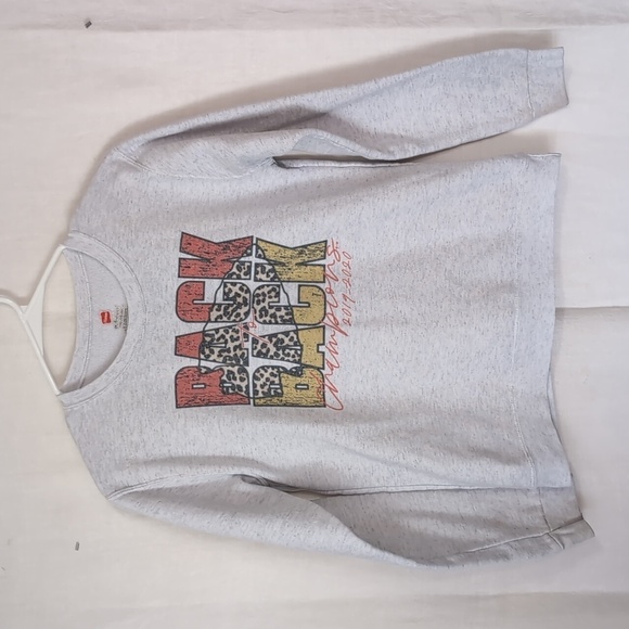 Hanes Grey Screenprint KC Chiefs Back to Back Champs Sweatshirt Size Youth XL - Picture 1 of 4
